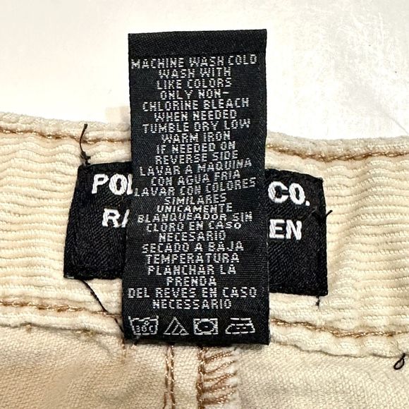 Polo Jeans Co. Ralph Lauren Womens Size 10 X 32 Beige Tan Corduroy Pants - Picture 12 of 15